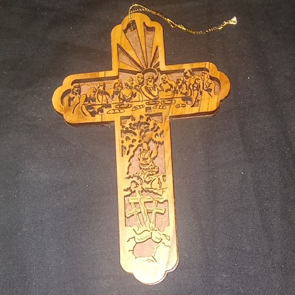 Christian Cross Ornament / Palm Cross Jesus Christian